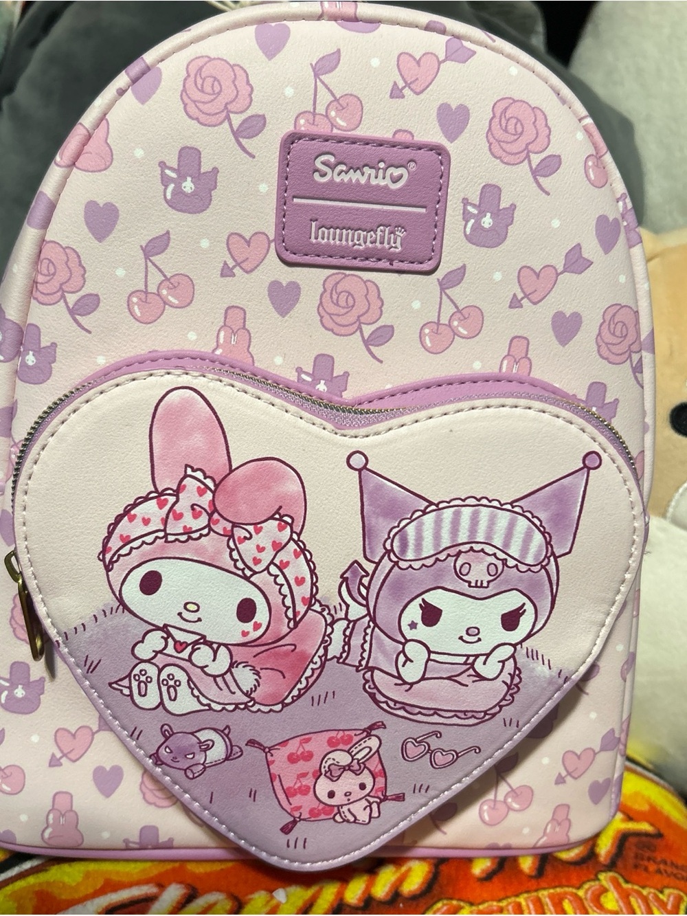 LF Pink & Lavender My Melody Kuromi Mini Backpack